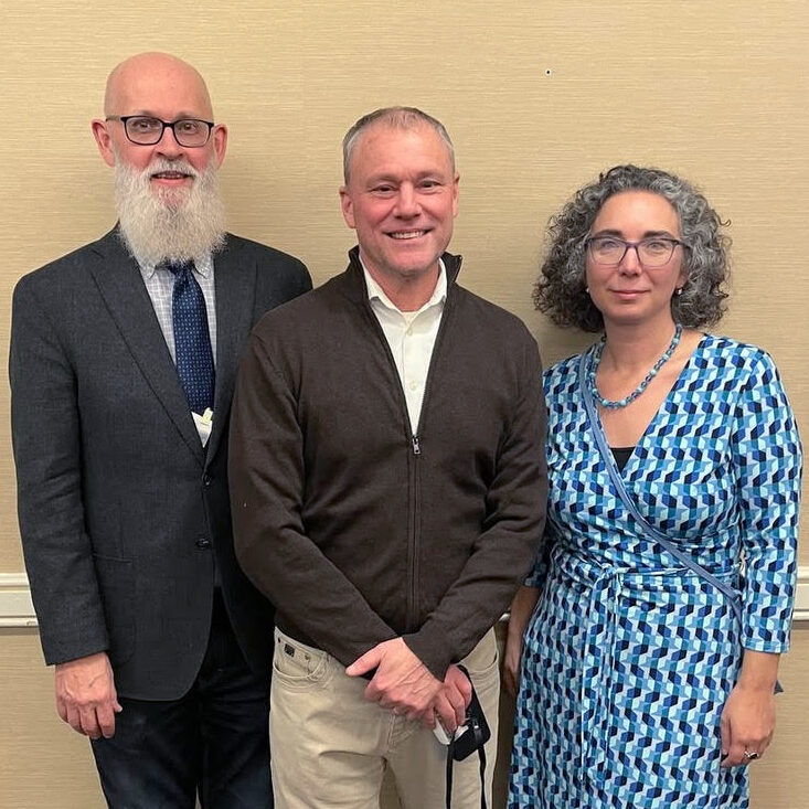 The Vergilian Society is pleased to announce the recipient of the 2025 Alexander McKay Prize: Kirk Freudenburg (center) flanked by the prize committee, Joseph Farrell and Yelena Baraz.
